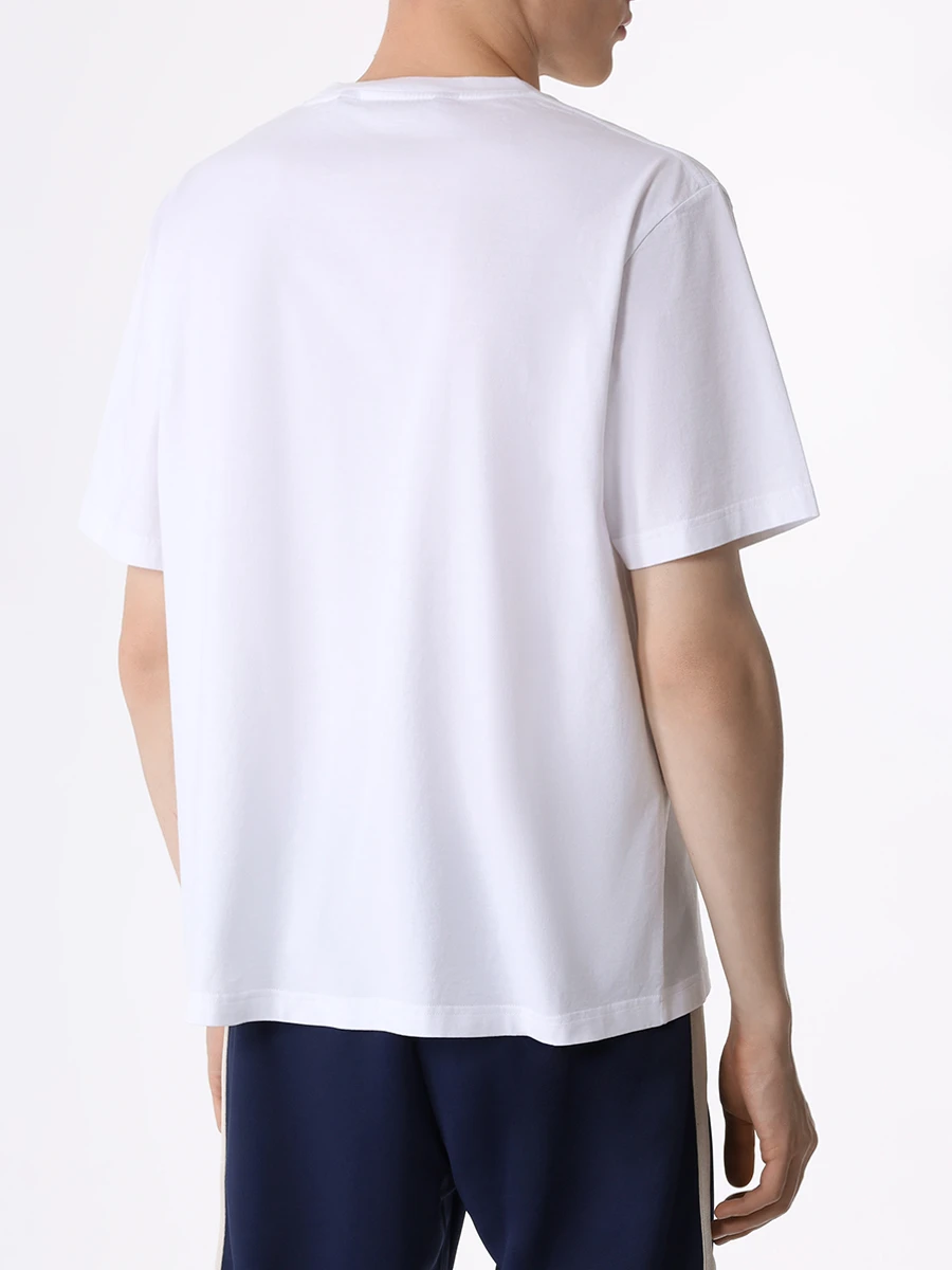 Футболка хлопковая PALM ANGELS PMAA089E23JER001 0110 Белый  Фото 3