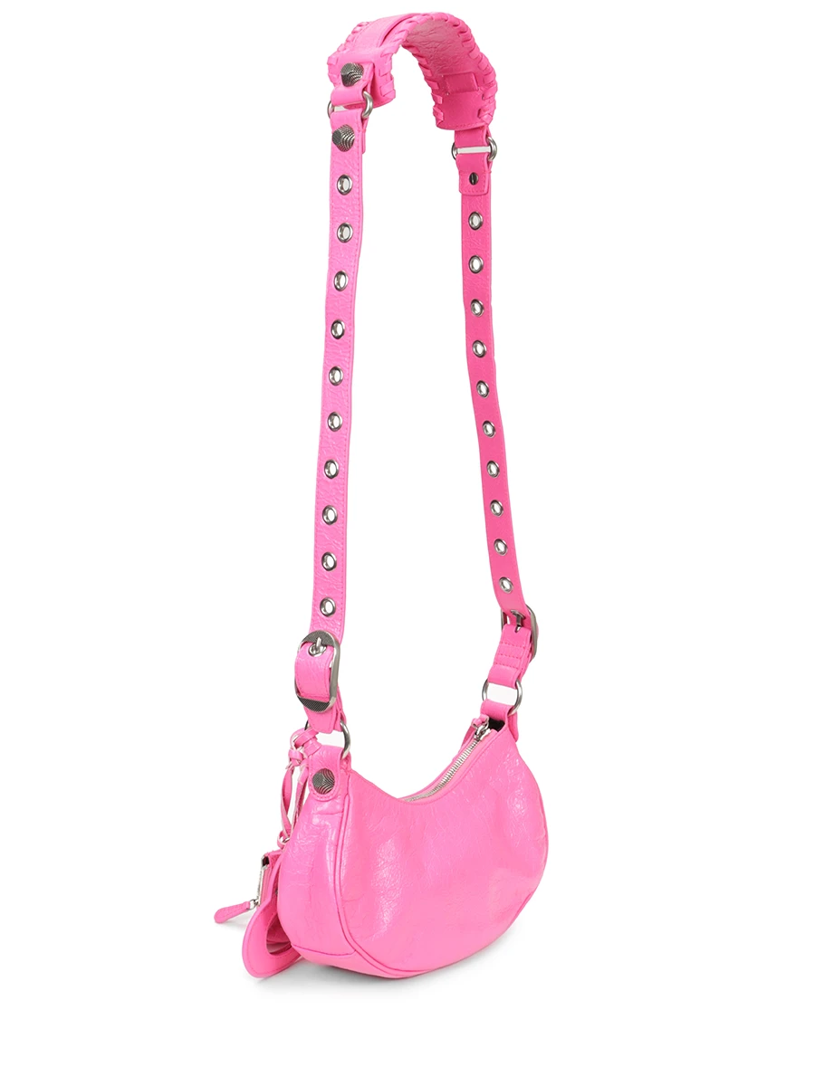 Сумка кожаная Le Cagole BALENCIAGA 6713091VGUY 5634 Розовый  Фото 3