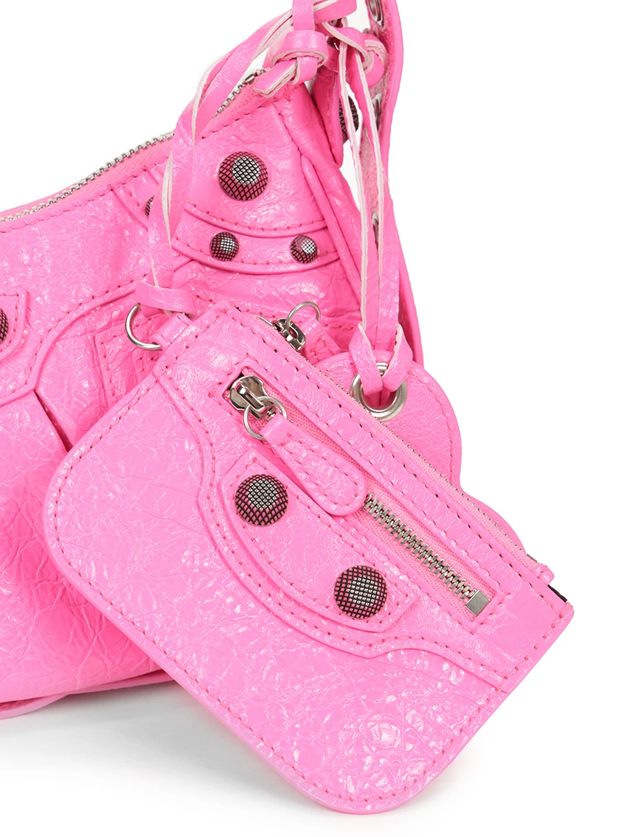 Сумка кожаная Le Cagole BALENCIAGA 6713091VGUY 5634 Розовый  Фото 5