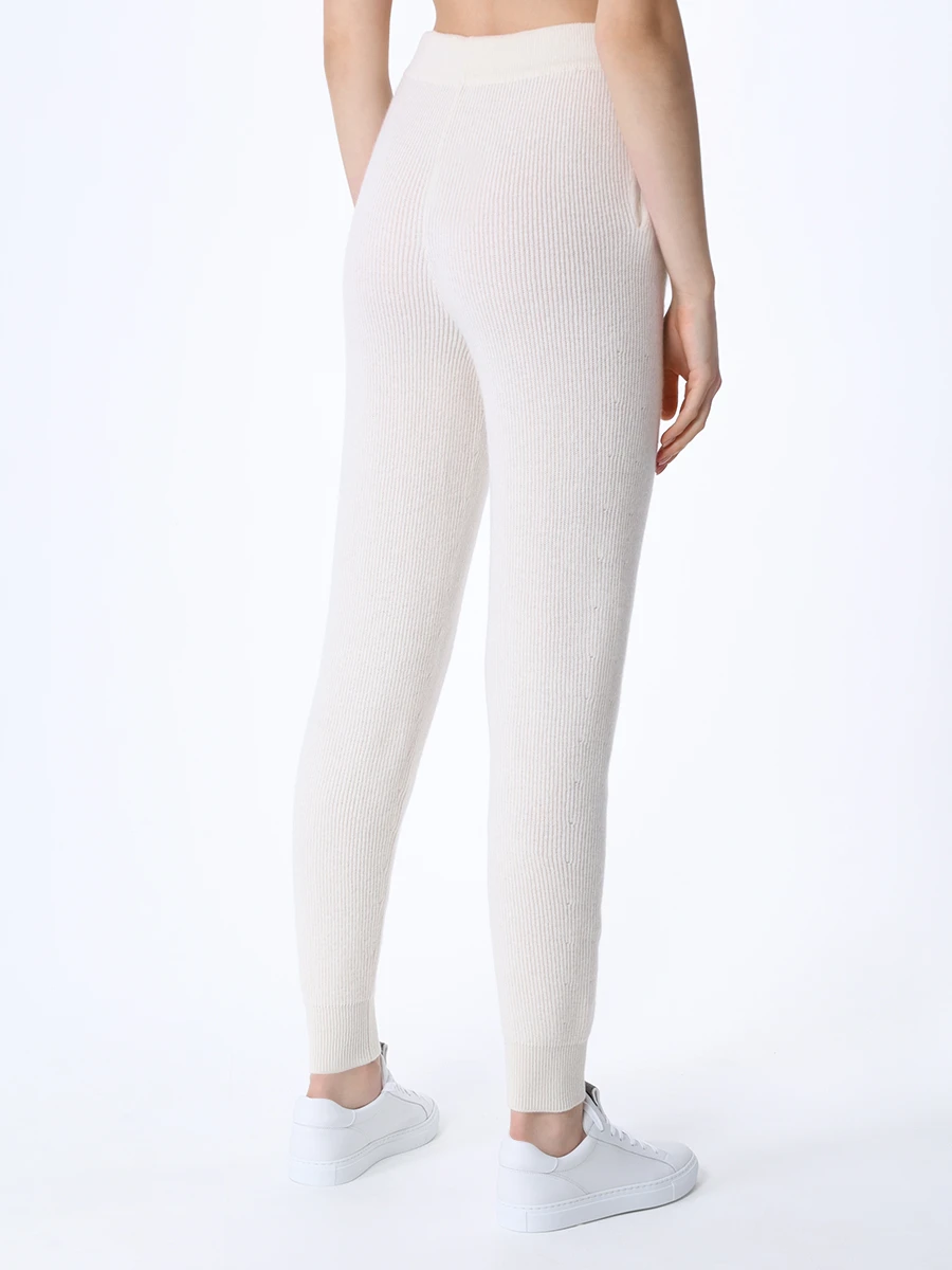 Брюки кашемировые MIR CASHMERE cwa21-038 Молочный Белый  Фото 3