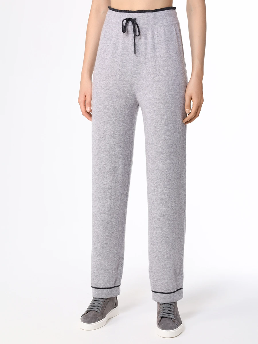 Брюки кашемировые MIR CASHMERE cwa21-017 Меланж серый, Графитовый Серый  Фото 4