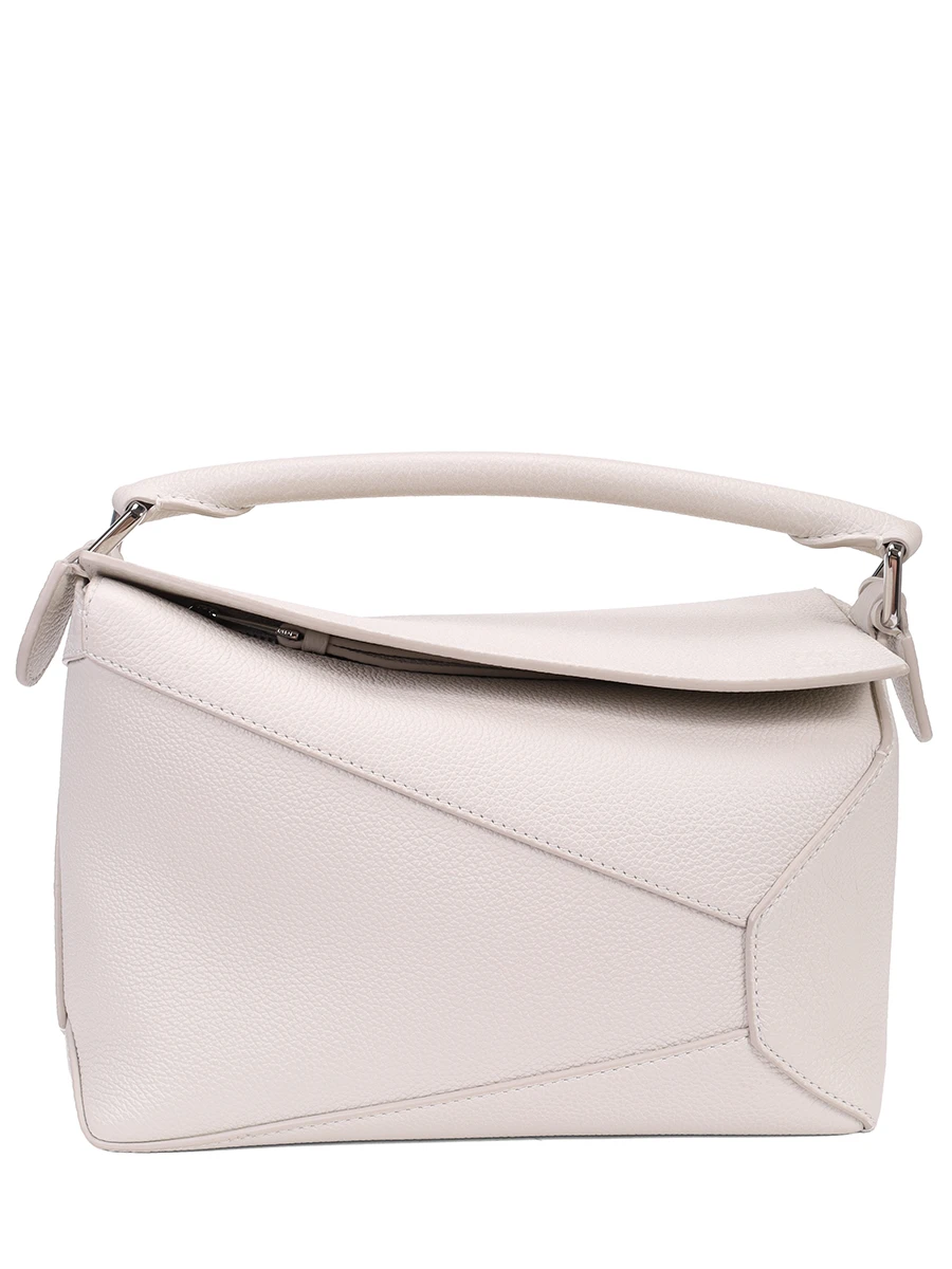 Сумка кожаная Puzzle Edge LOEWE A510P60X30 Кремовый 