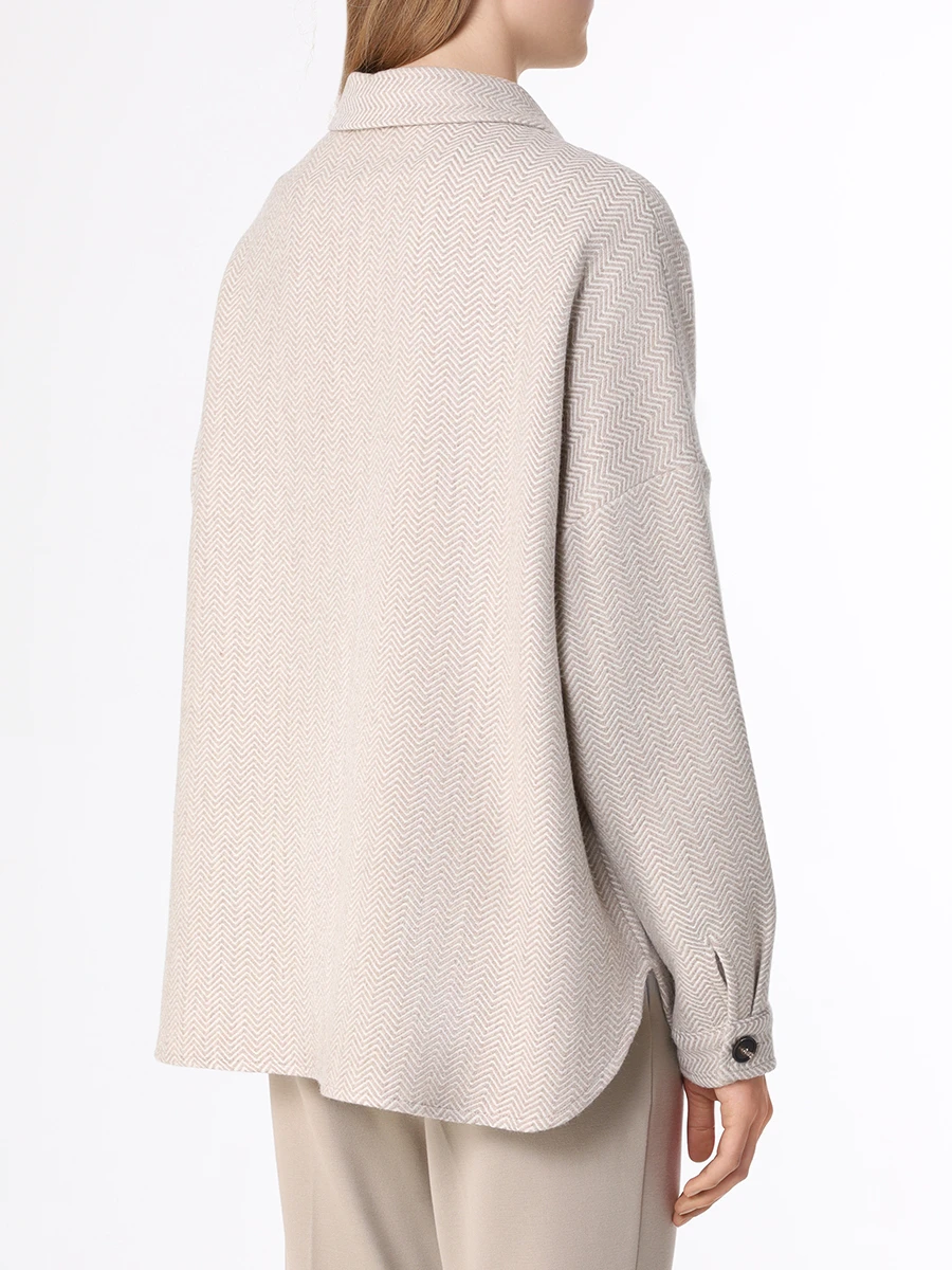 Рубашка шерстяная LE TRICOT PERUGIA 66515 9033 Бежевый  Фото 3