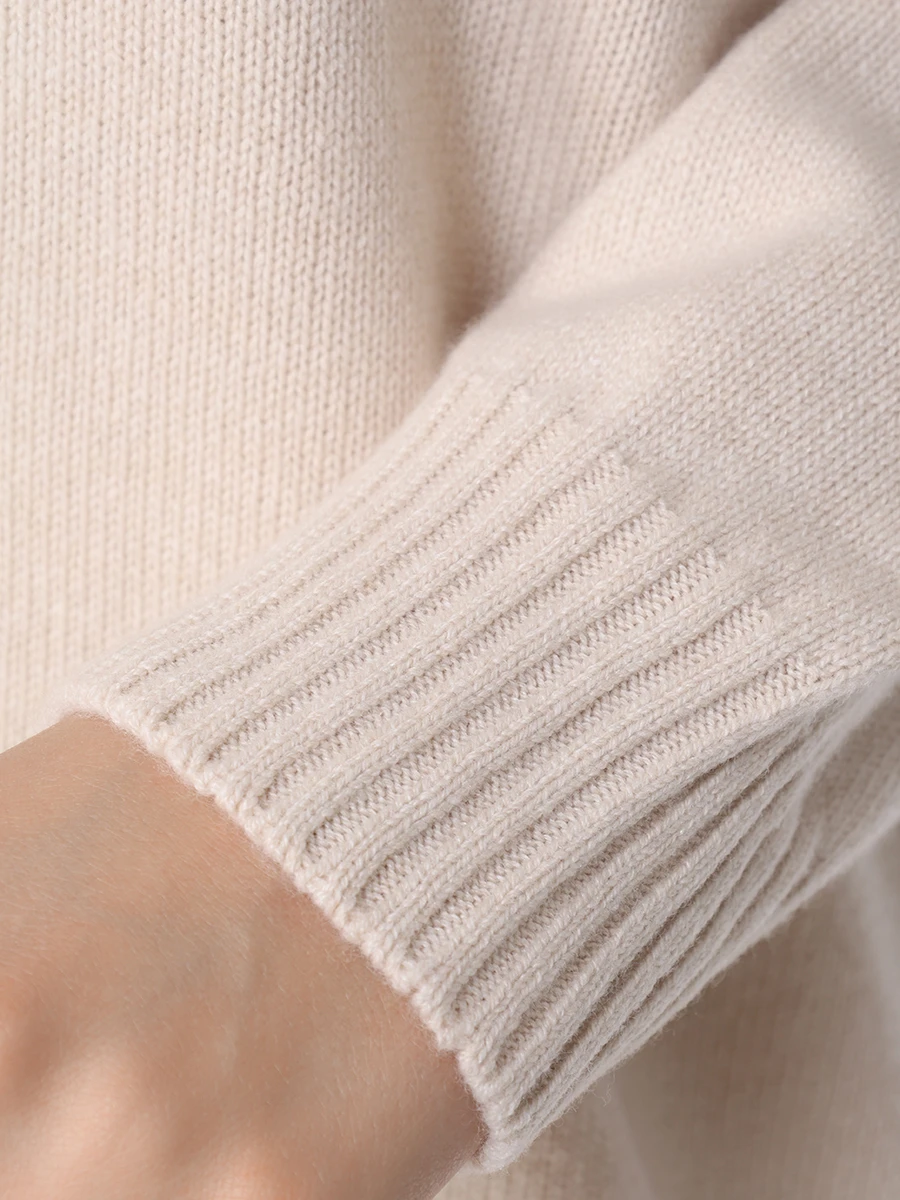 Свитер шерстяной LE TRICOT PERUGIA 46558 6572 Бежевый  Фото 5