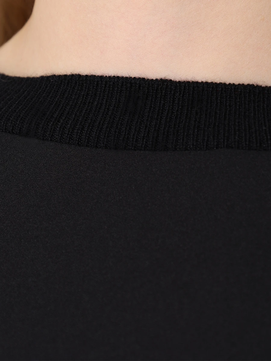 Блуза комбинированная LE TRICOT PERUGIA 66464 999, размер 44, цвет черный - фото 5