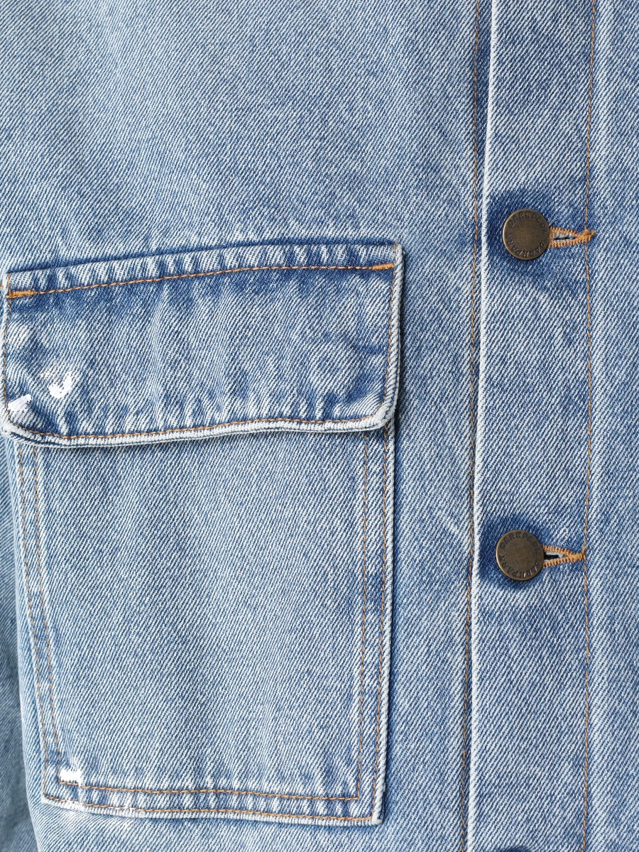 

Куртка джинсовая на меху, Голубой, RMSH01P DBL01W05 W058