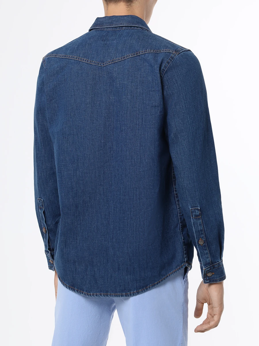 Рубашка джинсовая HUGO 50495874/454, размер 48, цвет синий 50495874/454 - фото 3