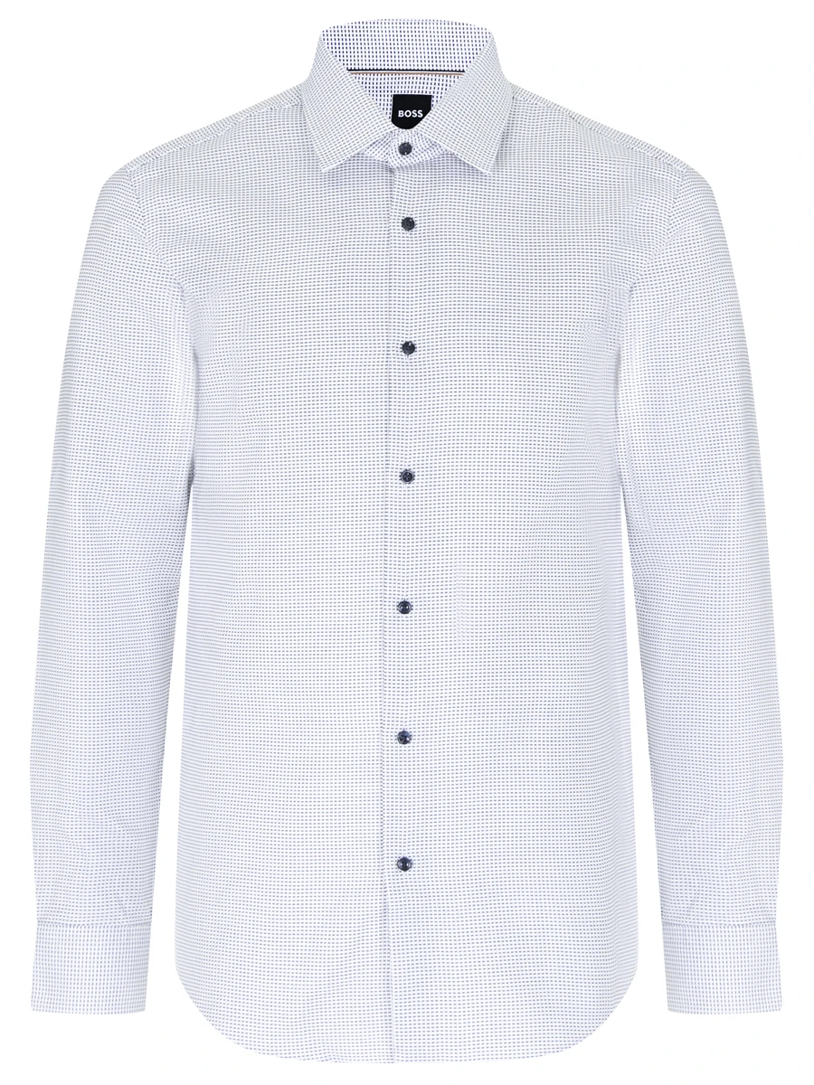 Рубашка Slim Fit хлопковая BOSS 50490308/410, размер 50, цвет синий 50490308/410 - фото 1