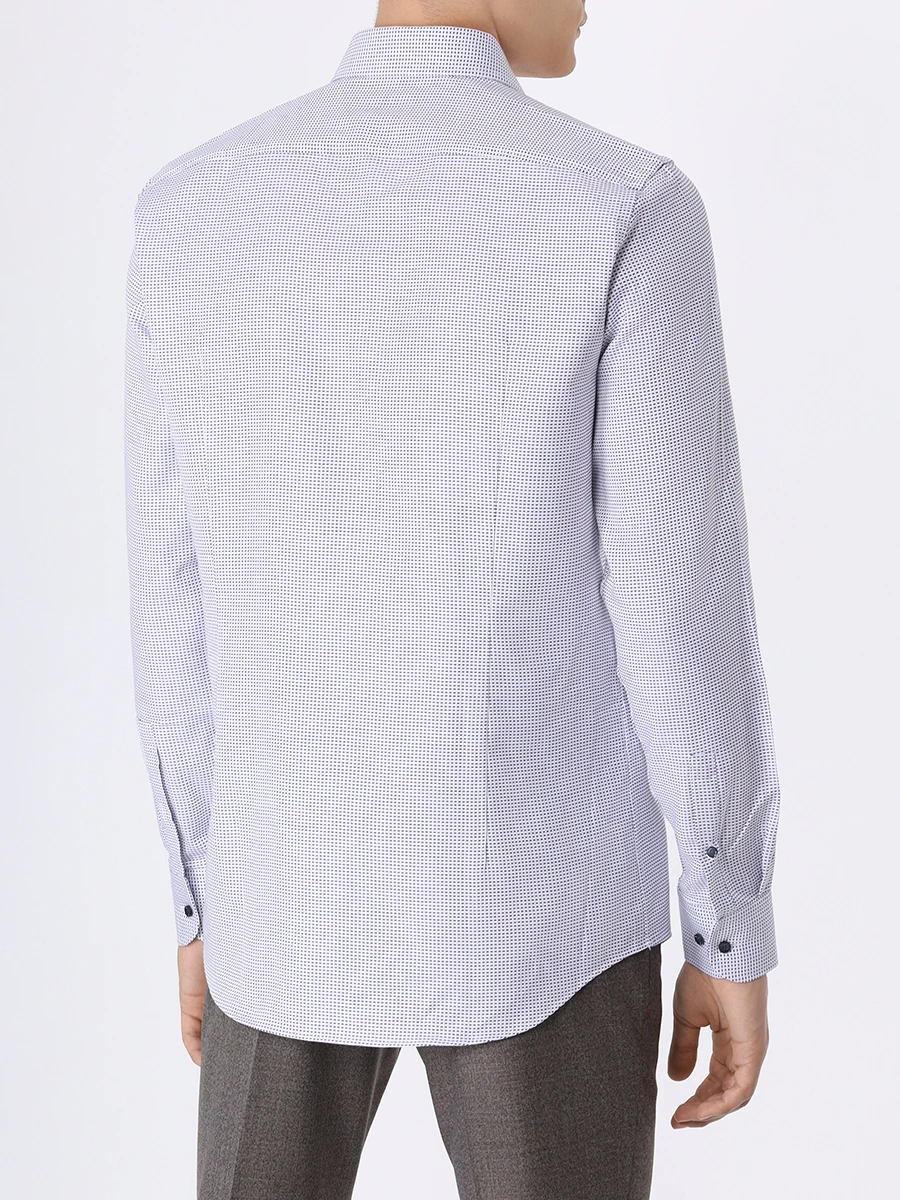 Рубашка Slim Fit хлопковая BOSS 50490308/410, размер 50, цвет синий 50490308/410 - фото 3