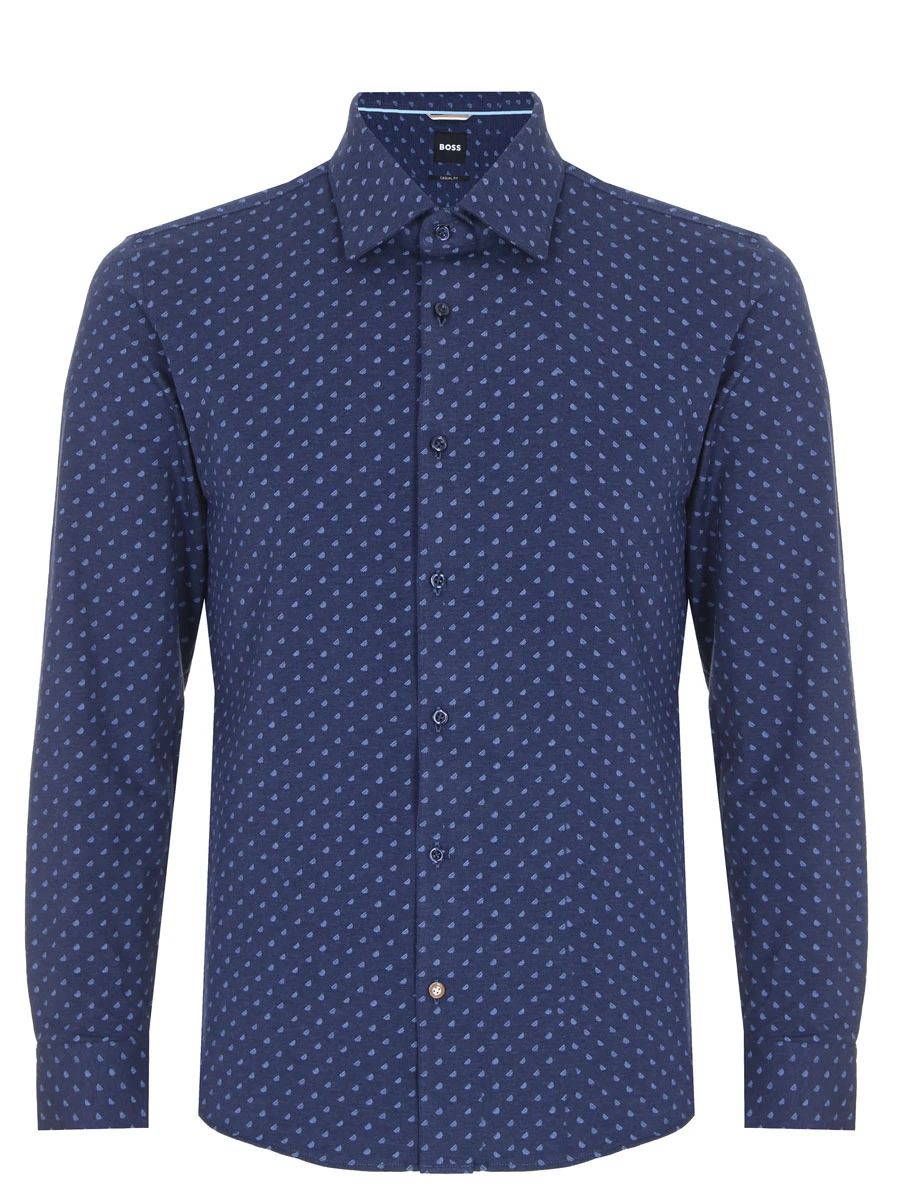 Рубашка Casual Fit хлопковая BOSS 50503242/404, размер 50, цвет синий 50503242/404 - фото 1