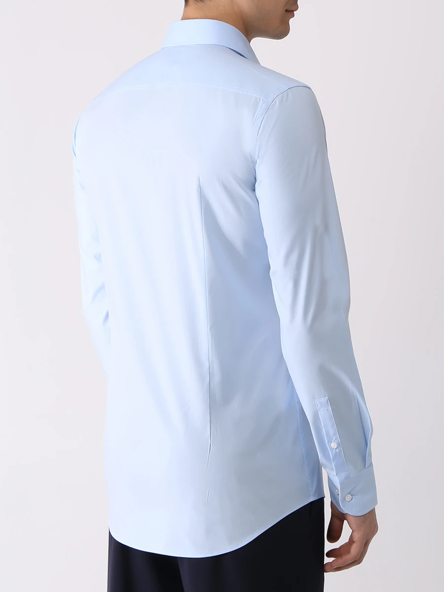 Рубашка Slim Fit хлопковая BOSS 50469345/452, размер 50, цвет голубой 50469345/452 - фото 3