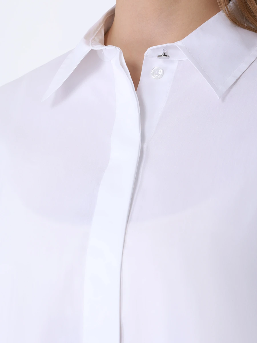 Рубашка хлопковая BOSS 50500102/100, размер 44, цвет белый 50500102/100 - фото 5