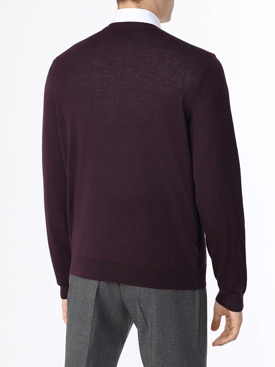 Пуловер шерстяной BOSS 50468261/603, размер 52, цвет бордовый 50468261/603 - фото 3