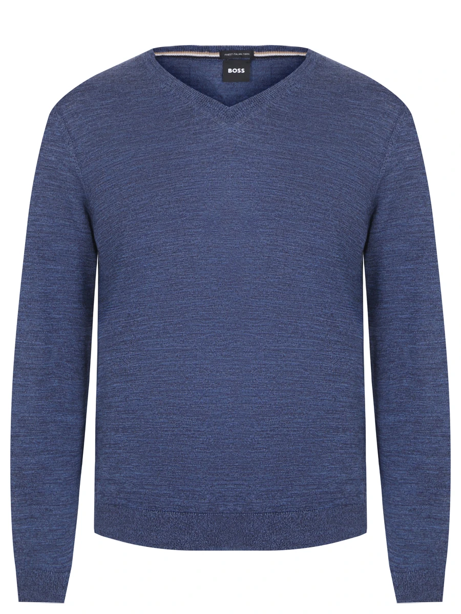 Пуловер шерстяной BOSS 50468261/430, размер 50, цвет голубой 50468261/430 - фото 1