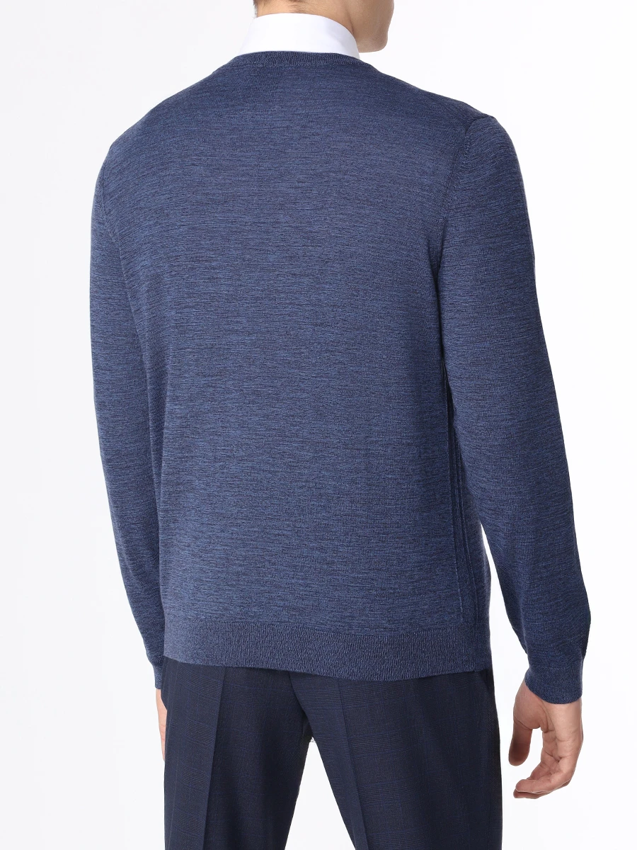 Пуловер шерстяной BOSS 50468261/430, размер 50, цвет голубой 50468261/430 - фото 3