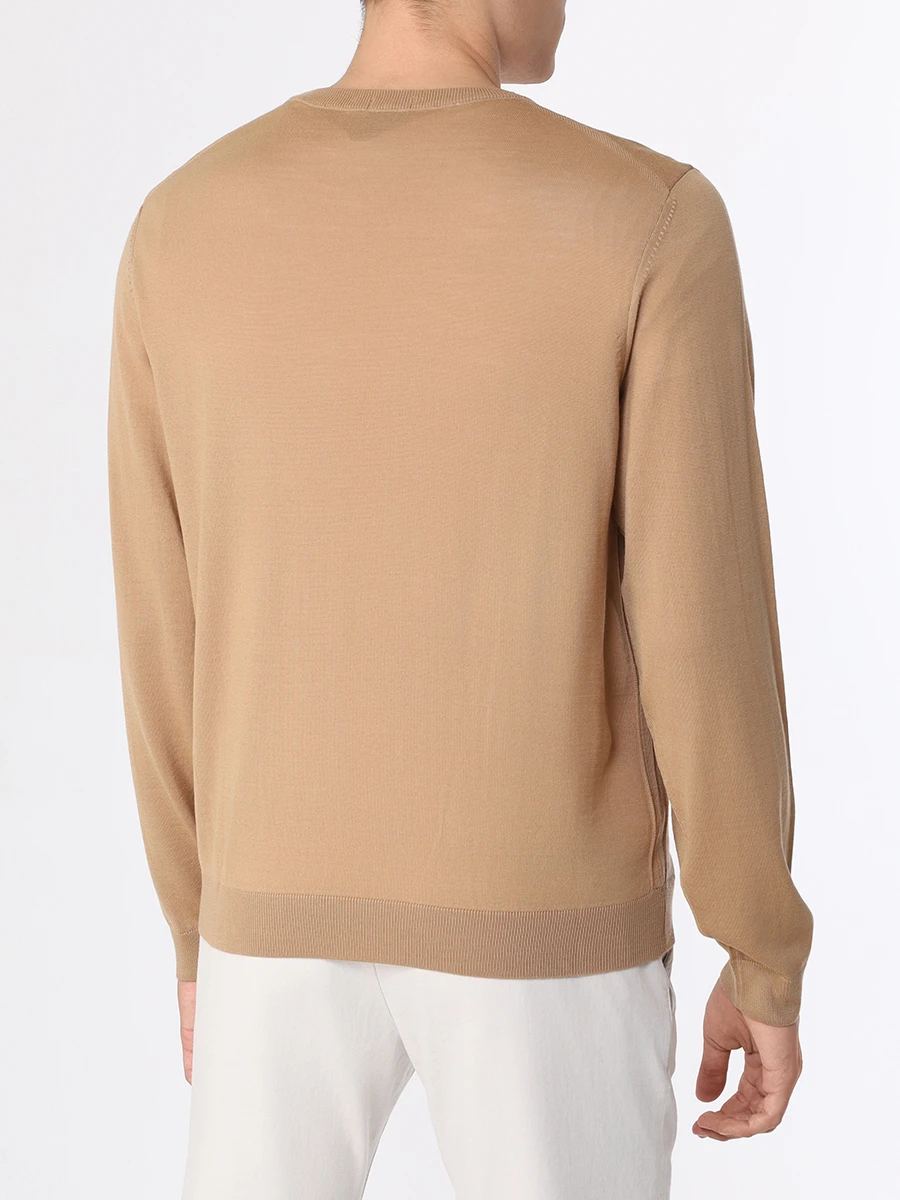 Пуловер шерстяной BOSS 50468261/260, размер 48, цвет бежевый 50468261/260 - фото 3