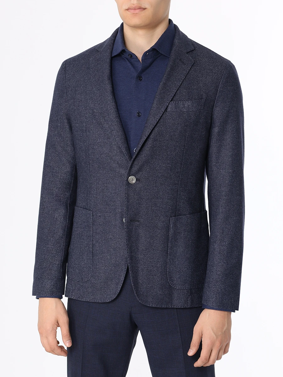 Пиджак шерстяной BOSS 50501864/404, размер 52, цвет синий 50501864/404 - фото 4