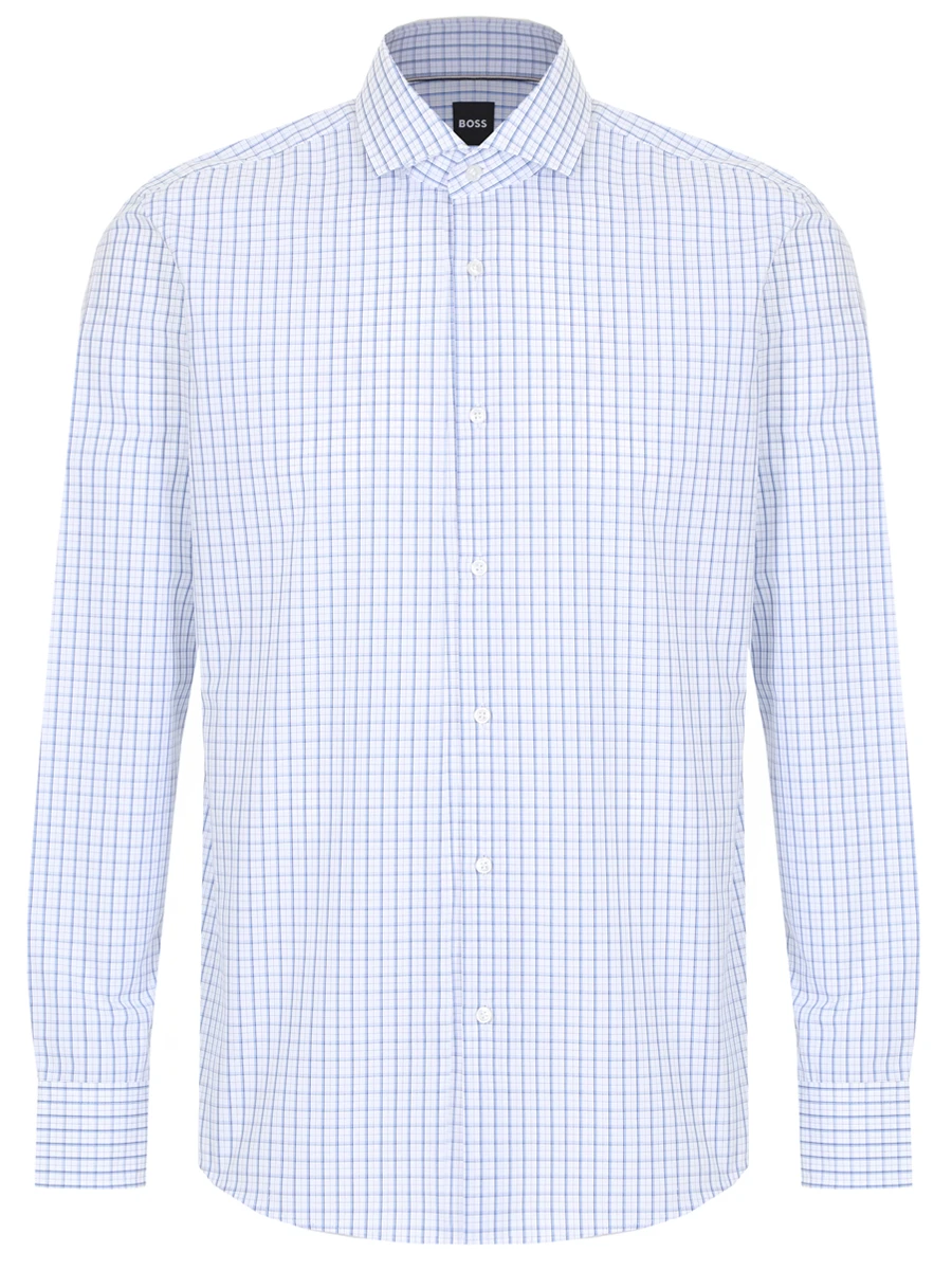 

Рубашка Regular Fit хлопковая, Голубой, 50502881/410