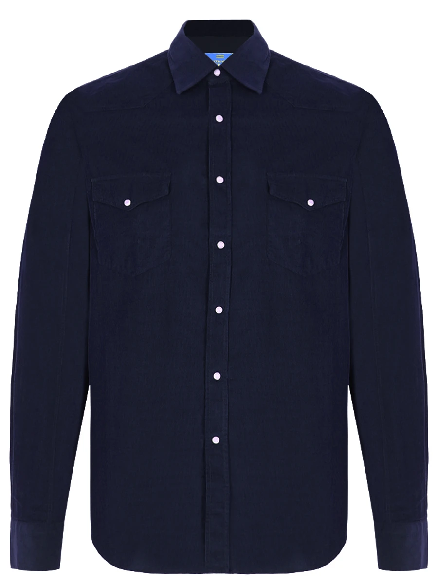 Рубашка вельветовая ALESSANDRO GHERARDI NEW-TEXANA C7106 531 Темно-, размер 54, цвет синий - фото 1