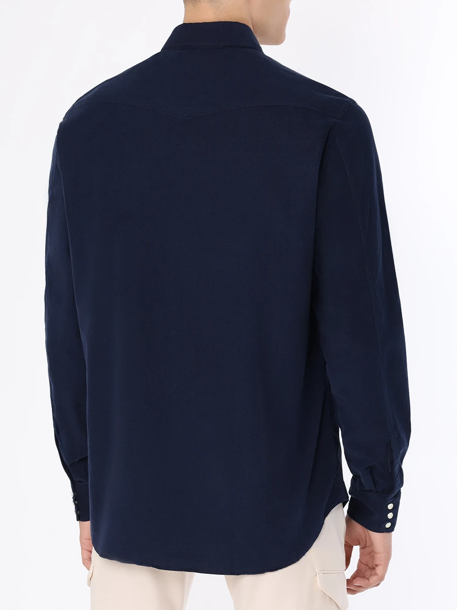 Рубашка вельветовая ALESSANDRO GHERARDI NEW-TEXANA C7106 531 Темно-, размер 54, цвет синий - фото 3