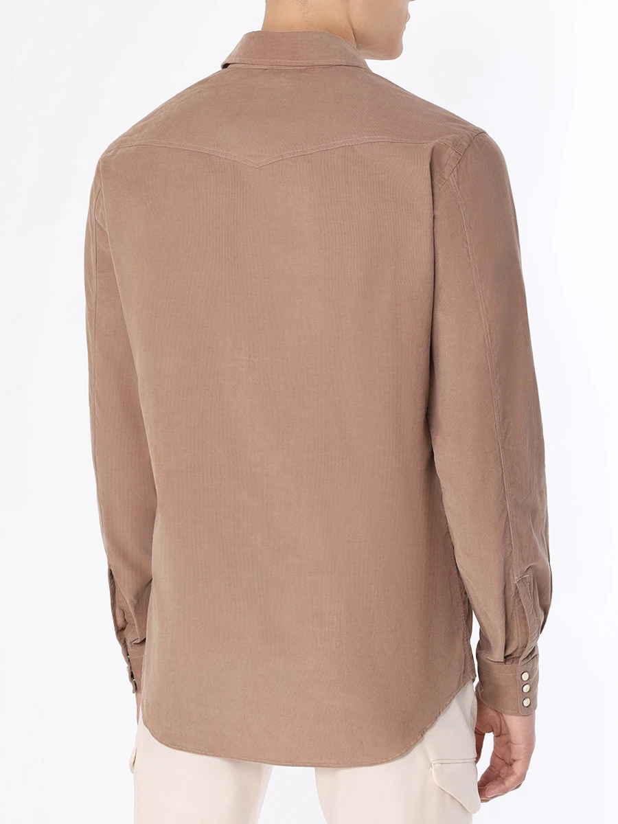 Рубашка вельветовая ALESSANDRO GHERARDI NEW-TEXANA C7106 921, размер 46, цвет бежевый - фото 3