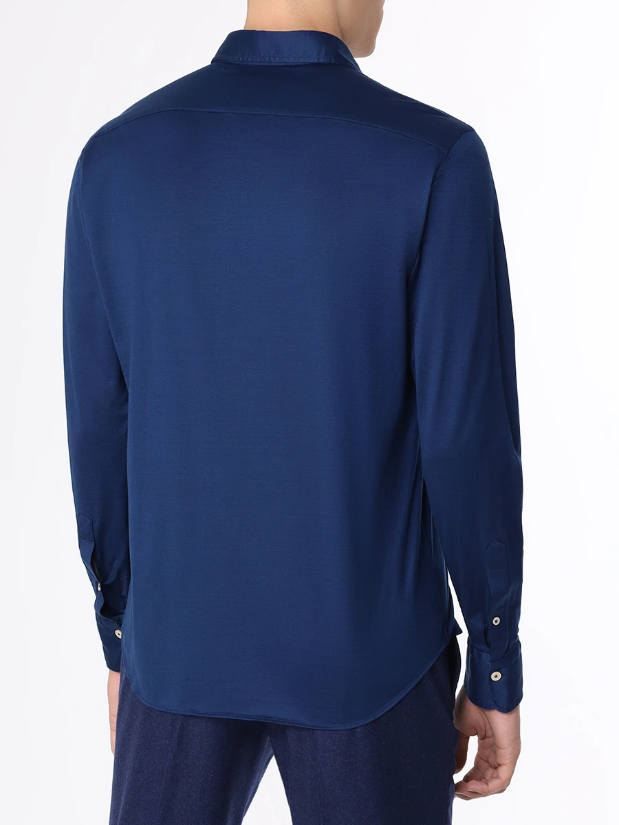Рубашка Slim Fit хлопковая ALESSANDRO GHERARDI JERSEY 7169 530 Темно- Синий  Фото 3