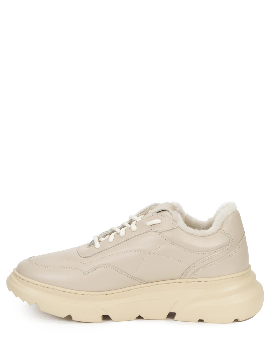 Кроссовки кожаные на меху STOKTON CITY-D Бежевый  Фото 3