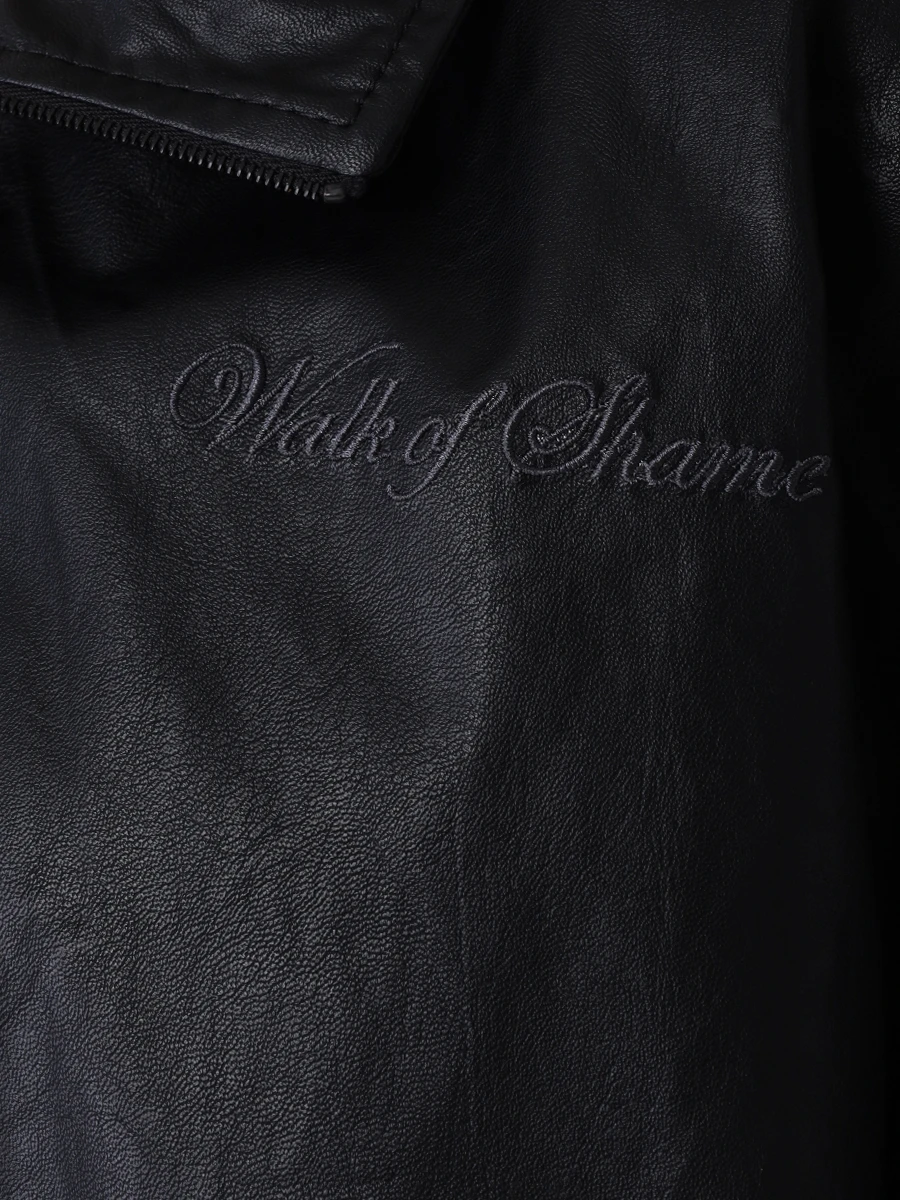 Куртка из экокожи WALK OF SHAME MC027.1/100/PF23 Черный  Фото 5