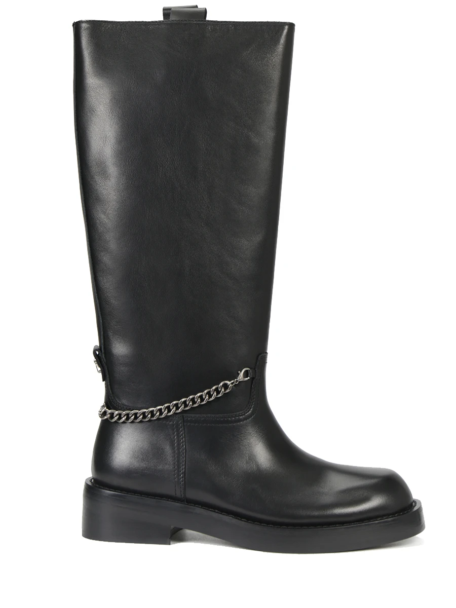 Сапоги кожаные, Bridget Knee Boots, JULI TOO, Черный, 1369954  - купить