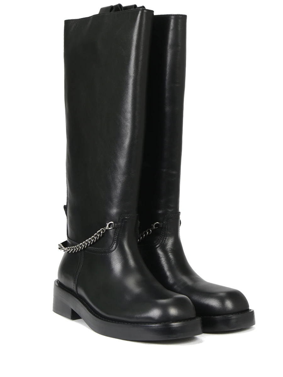 Сапоги кожаные JULI TOO Bridget Knee Boots Черный  Фото 2