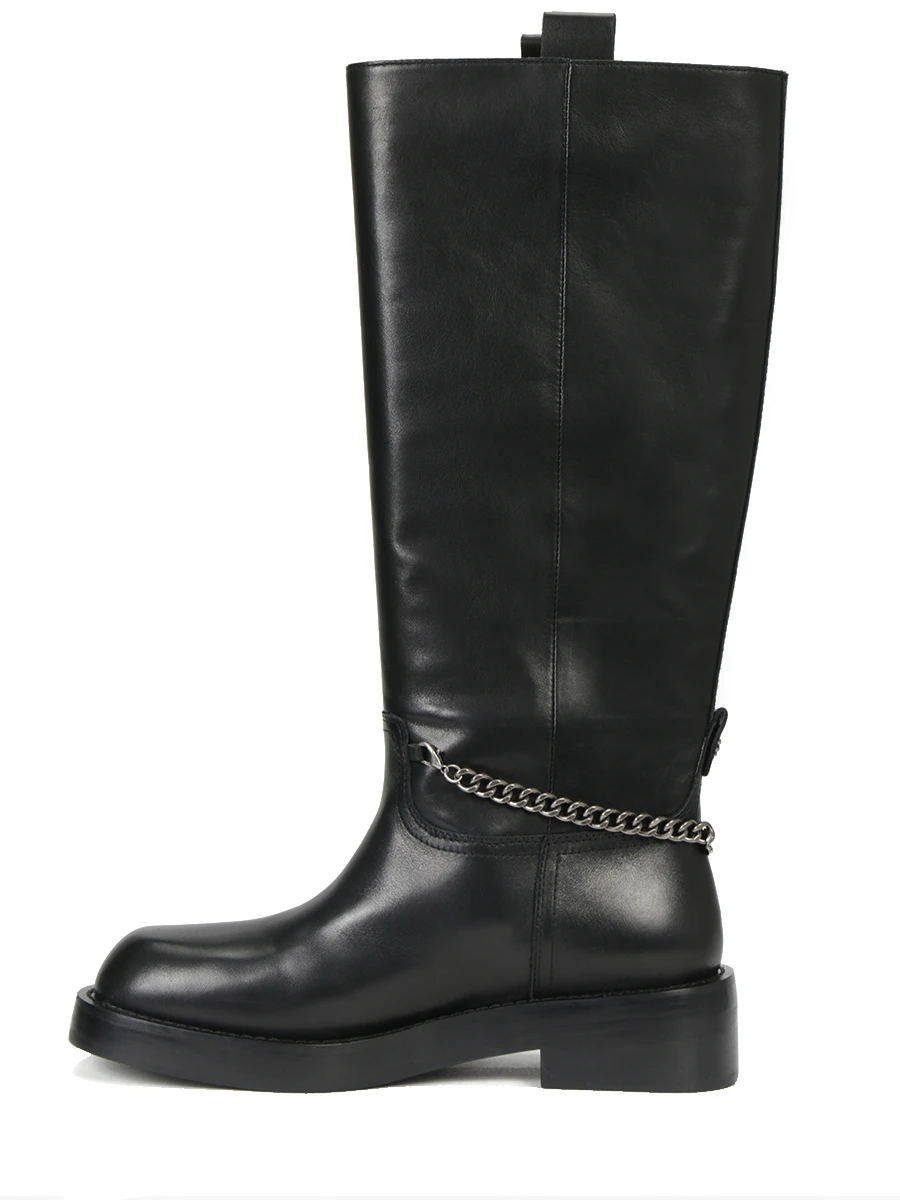 Сапоги кожаные JULI TOO Bridget Knee Boots Черный  Фото 3