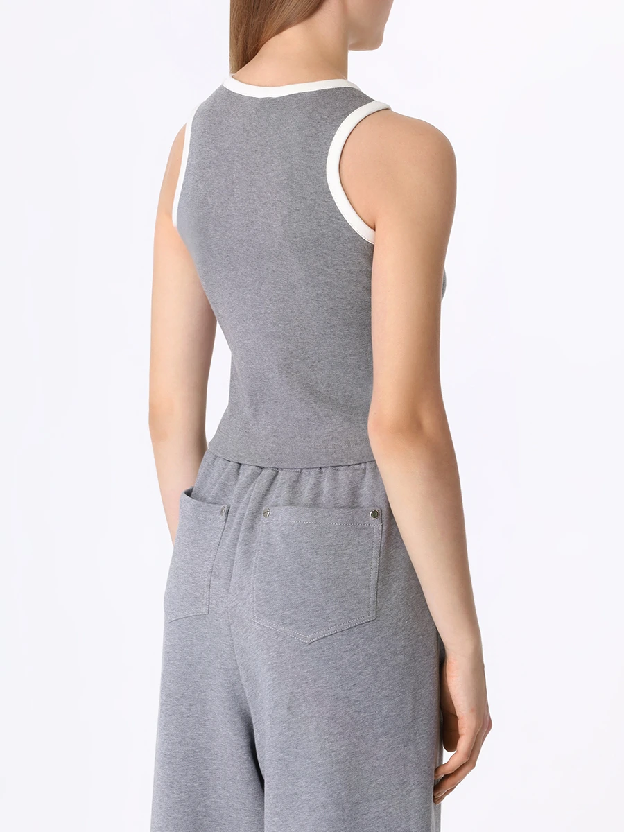 

Топ хлопковый, Серый, M1703T09GY