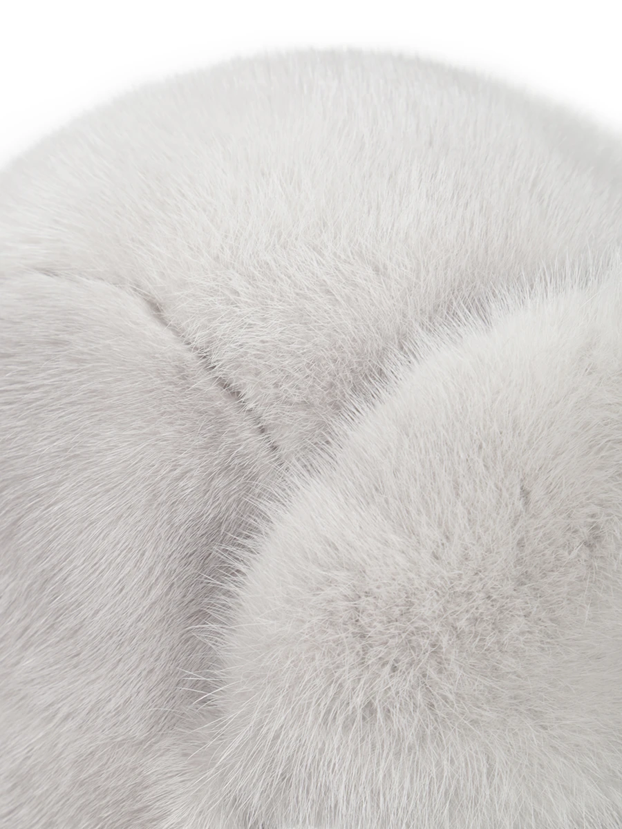 Шапка норковая EMIL SHABAEV С002 Светло Серый  Фото 3