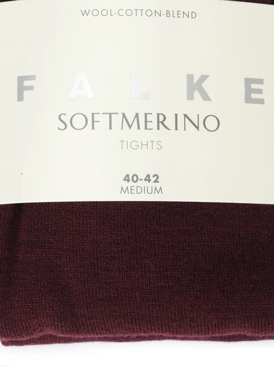 Колготки из шерсти и хлопка Softmerino FALKE 48425-8596, размер 2/34/75B, цвет бордовый - фото 2