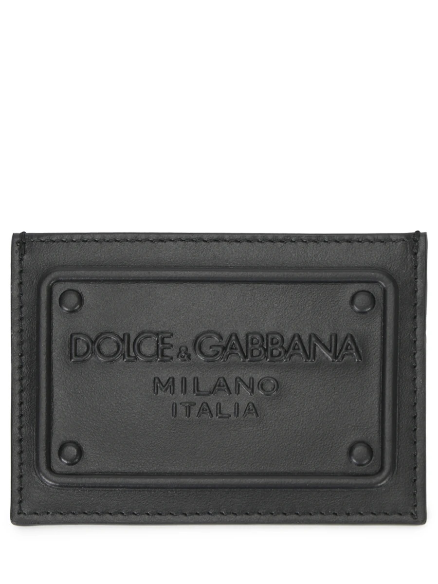 Кардхолдер кожаный DOLCE & GABBANA BP3239 AG218 80999, размер Один размер, цвет черный - фото 1