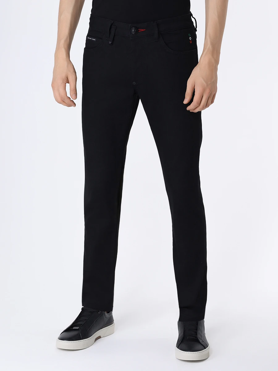 Джинсы Slim Fit хлопковые PHILIPP PLEIN MDT3613/02NH Черный  Фото 4