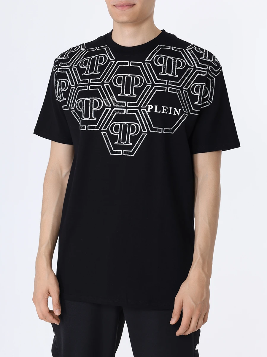 Футболка хлопковая PHILIPP PLEIN MTK6625/02 Черный  Фото 4