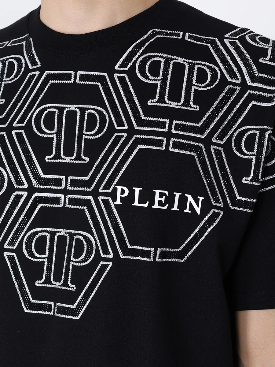 Футболка хлопковая PHILIPP PLEIN MTK6625/02 Черный  Фото 5