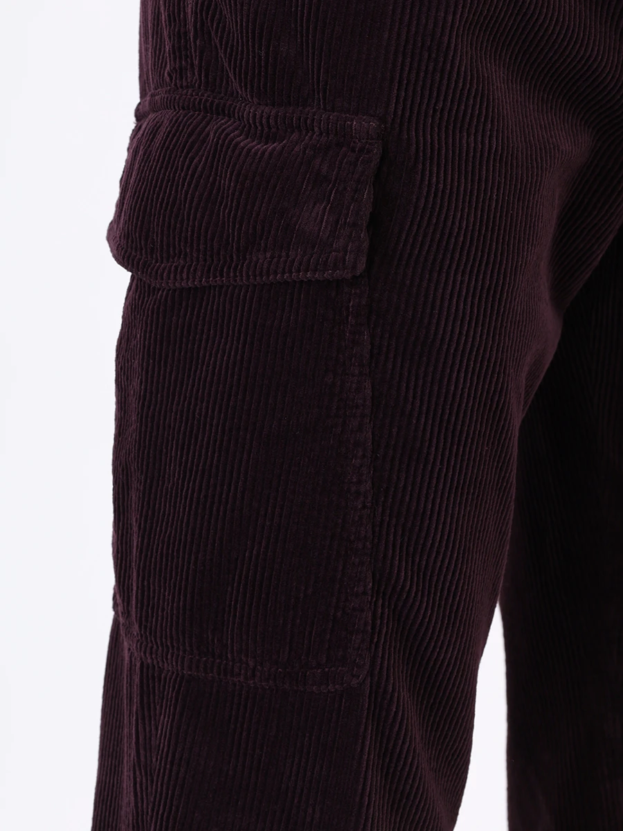 Брюки-карго вельветовые BRUNELLO CUCINELLI M280DE1890 C6296 Бордовый  Фото 5