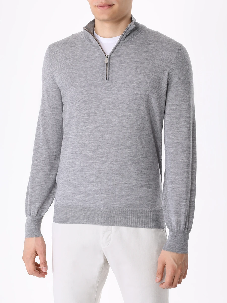 Джемпер шерстяной BRUNELLO CUCINELLI M2400124 CZ621 Серый  Фото 4