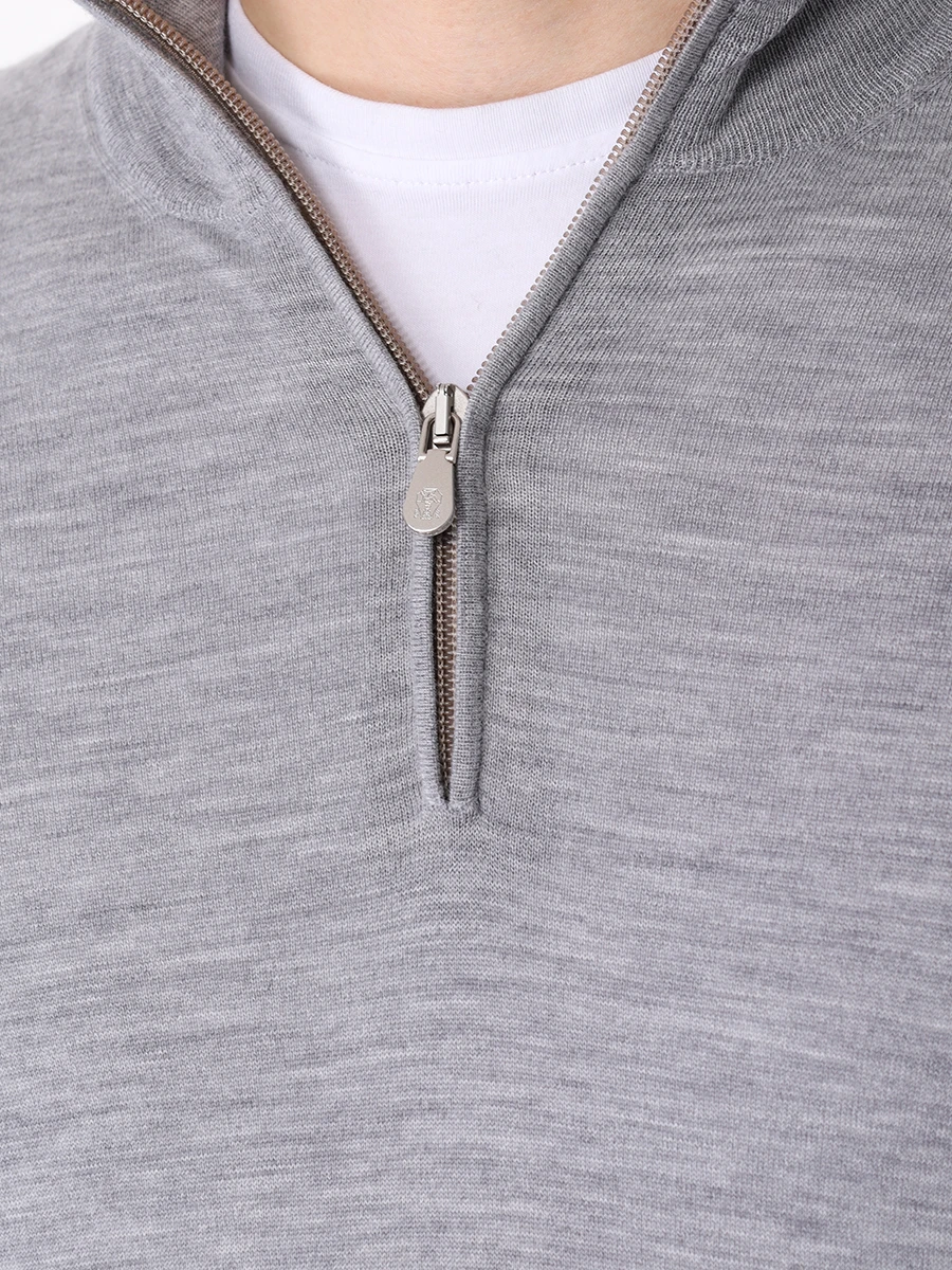 Джемпер шерстяной BRUNELLO CUCINELLI M2400124 CZ621 Серый  Фото 5