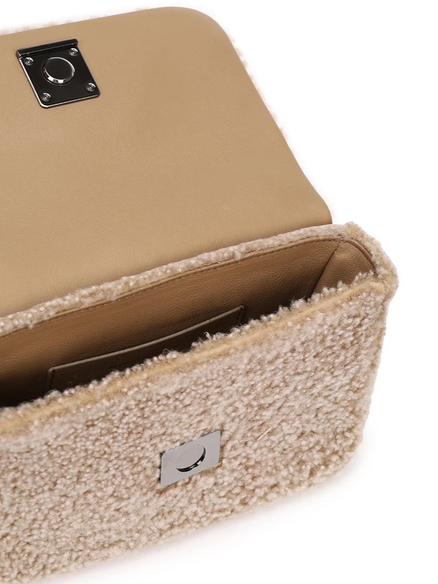 Сумка из овчины BRUNELLO CUCINELLI MBTPD2496 C8272 Бежевый  Фото 4