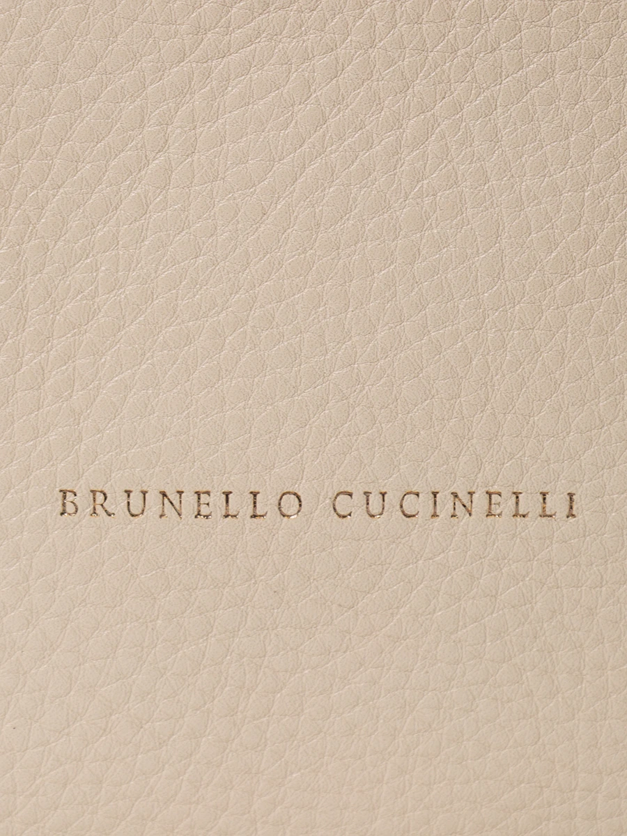 Сумка кожаная BRUNELLO CUCINELLI MBVND2548 C8905 Кремовый  Фото 5