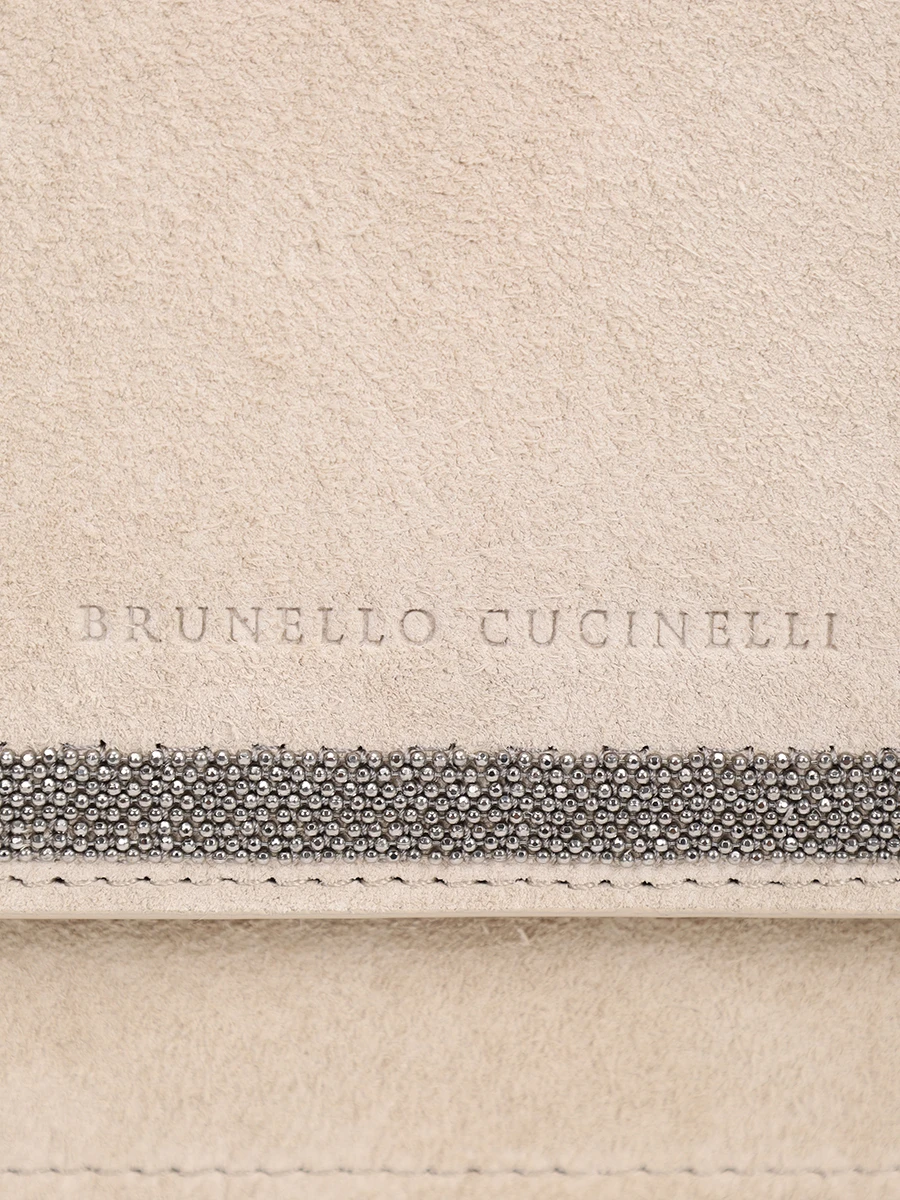 Сумка замшевая BRUNELLO CUCINELLI MBDLD2496 C8238 Бежевый  Фото 5
