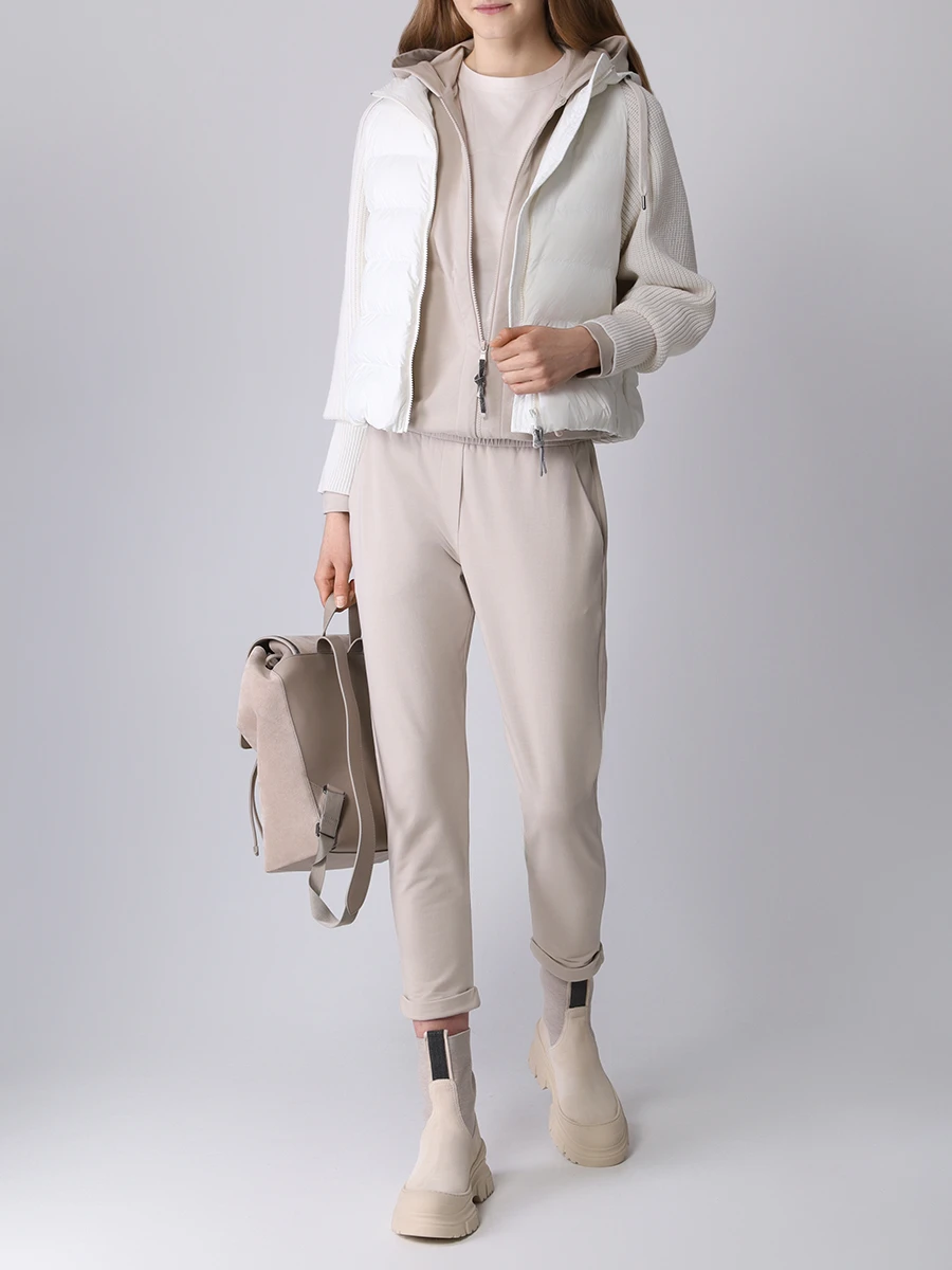 Куртка комбинированная BRUNELLO CUCINELLI MH5042699 C1202 Белый  Фото 2