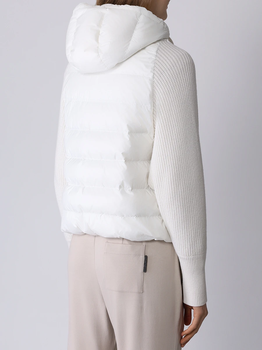 Куртка комбинированная BRUNELLO CUCINELLI MH5042699 C1202 Белый  Фото 3