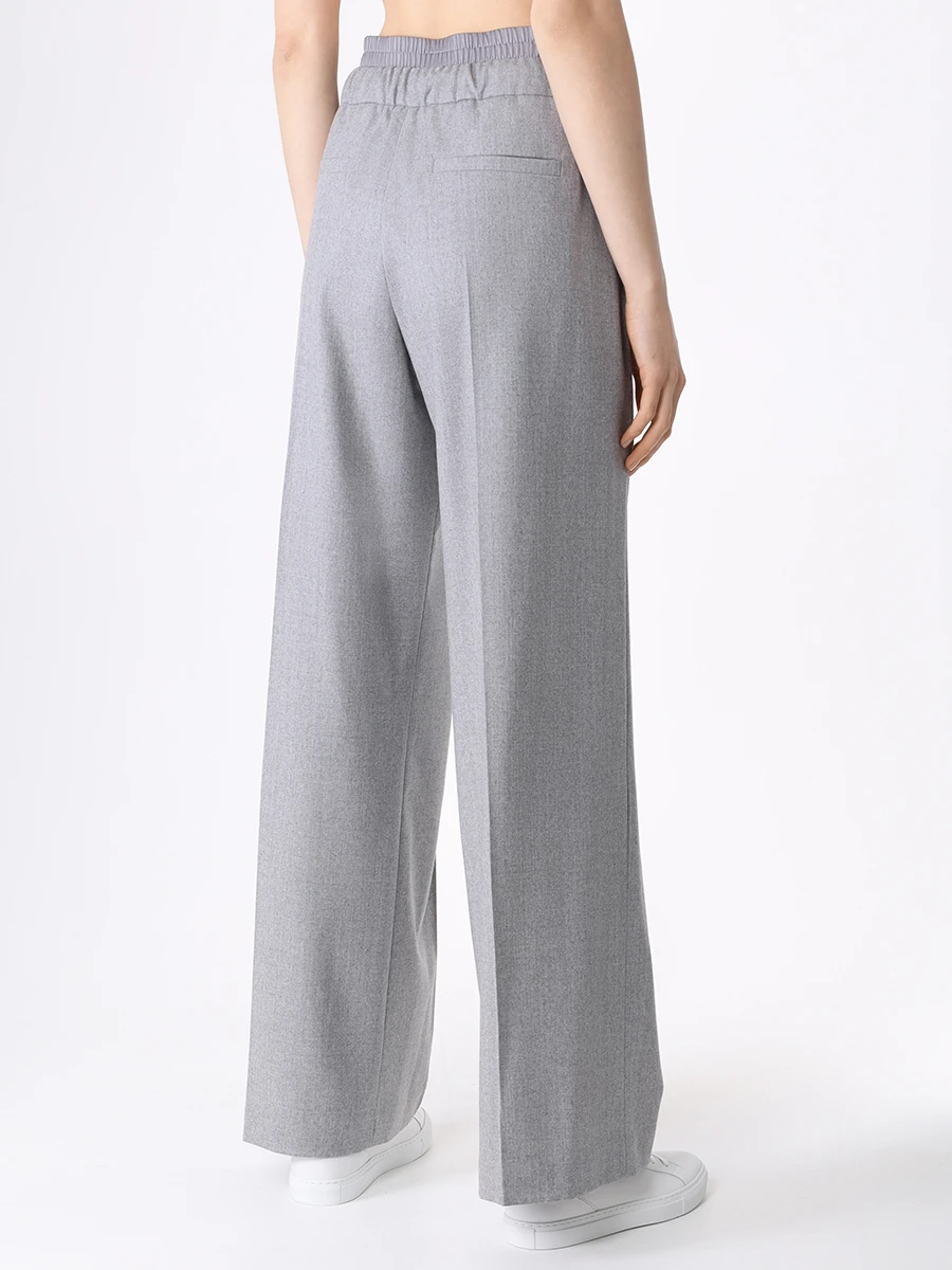 Брюки шерстяные BRUNELLO CUCINELLI ME226P8429 C272 Серый  Фото 3