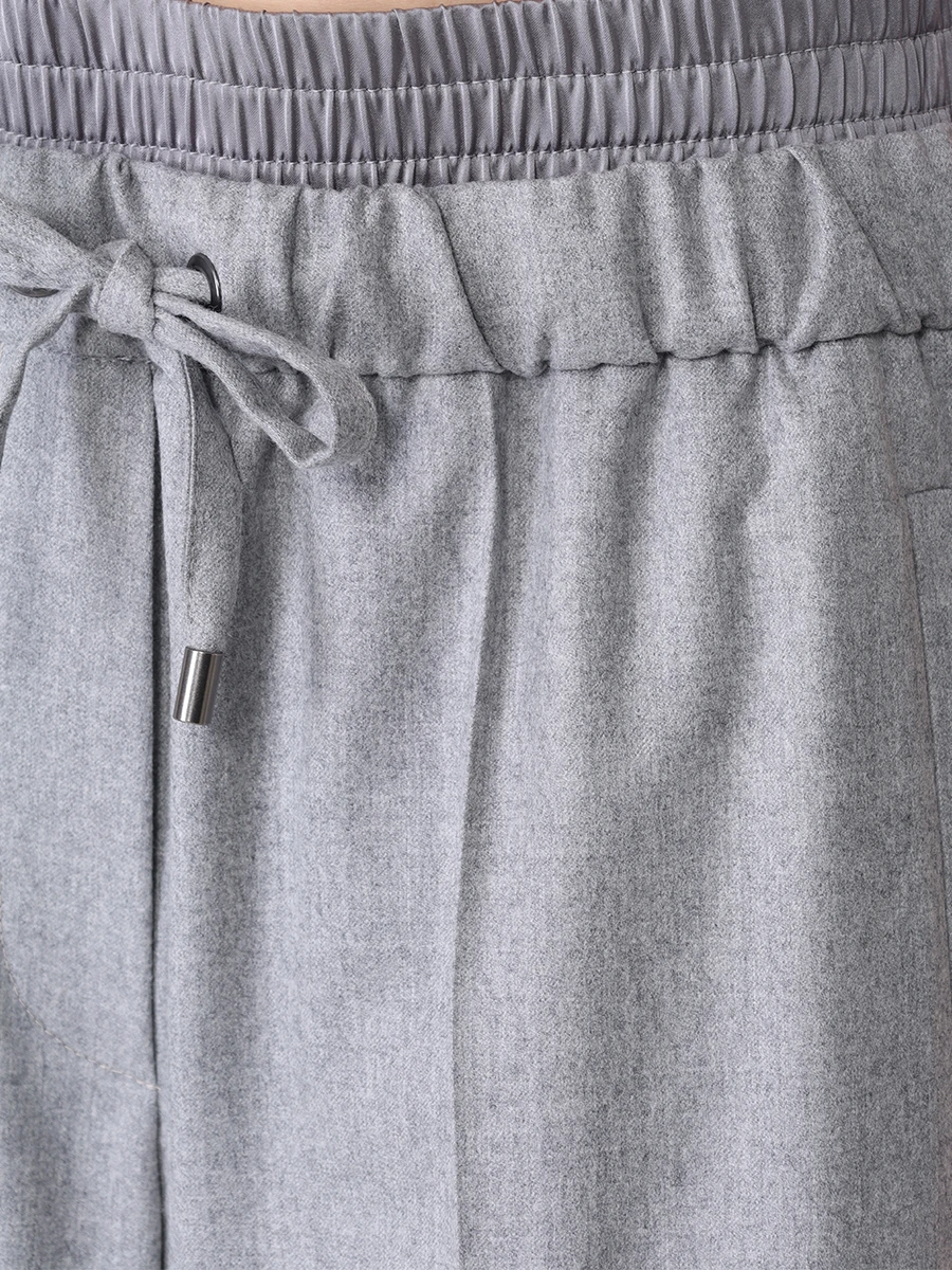 Брюки шерстяные BRUNELLO CUCINELLI ME226P8429 C272 Серый  Фото 5