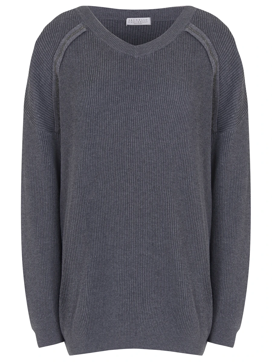 

Пуловер хлопковый, Серый, M19195802 C2079