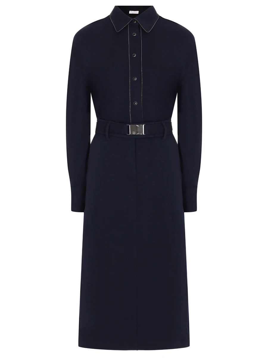 Платье шерстяное BRUNELLO CUCINELLI M0R25A5158 С051 Синий 